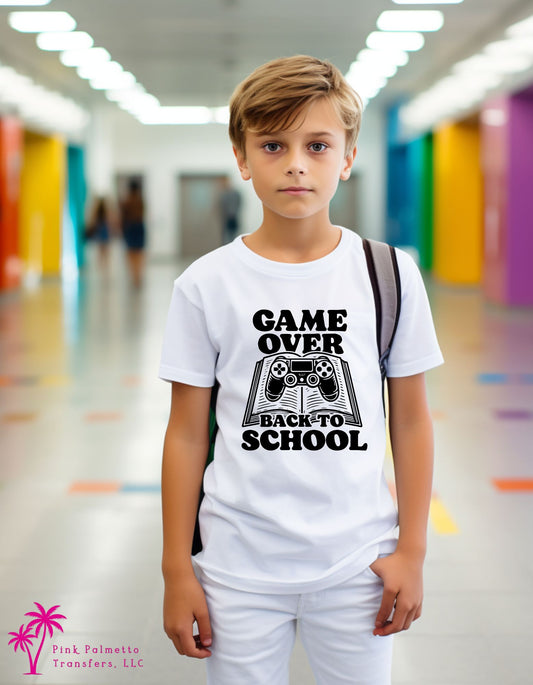 Game Over Back to School Youth Tshirt
