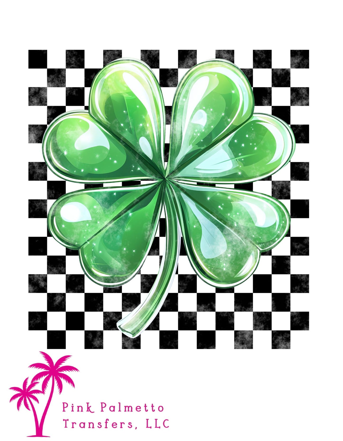 Checkered Shamrock 12" DTF Transfer