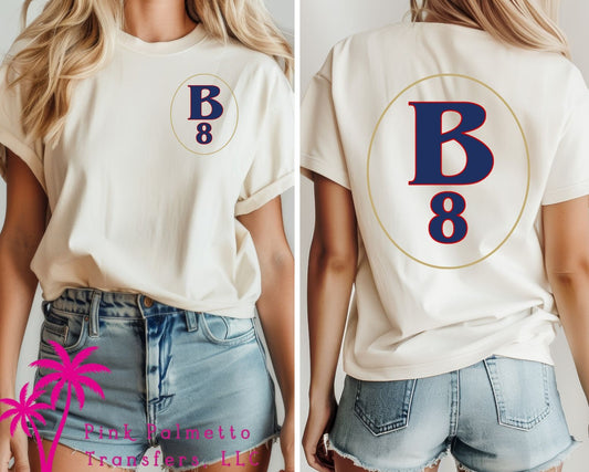 B #8 Short Sleeve Tshirt
