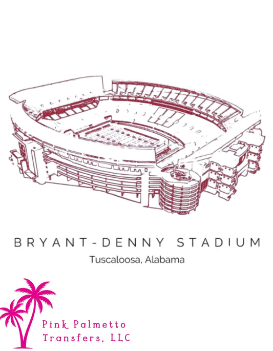 Bryant Denny Stadium 12" DTF Transfer