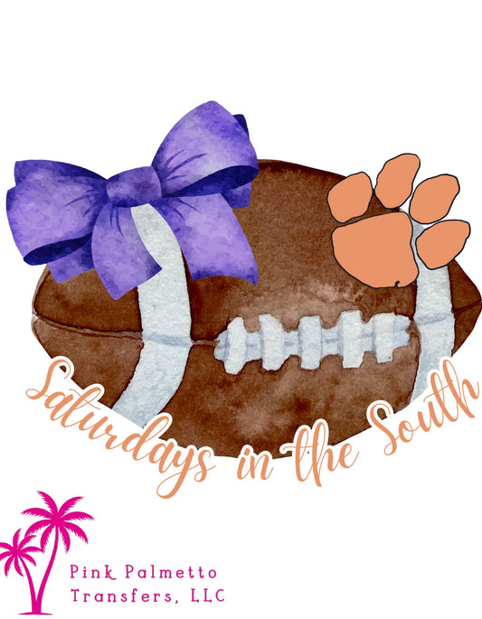 Clemson Saturday in the South 12" DTF Transfer