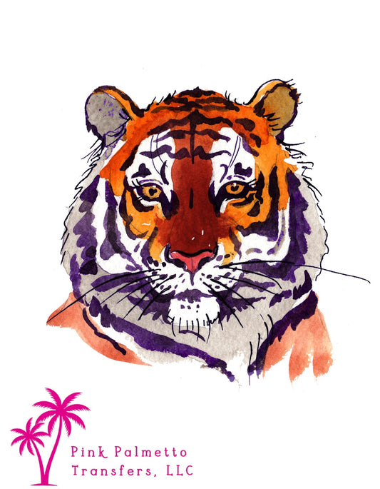Clemson Tiger Head 12" DTF Transfer