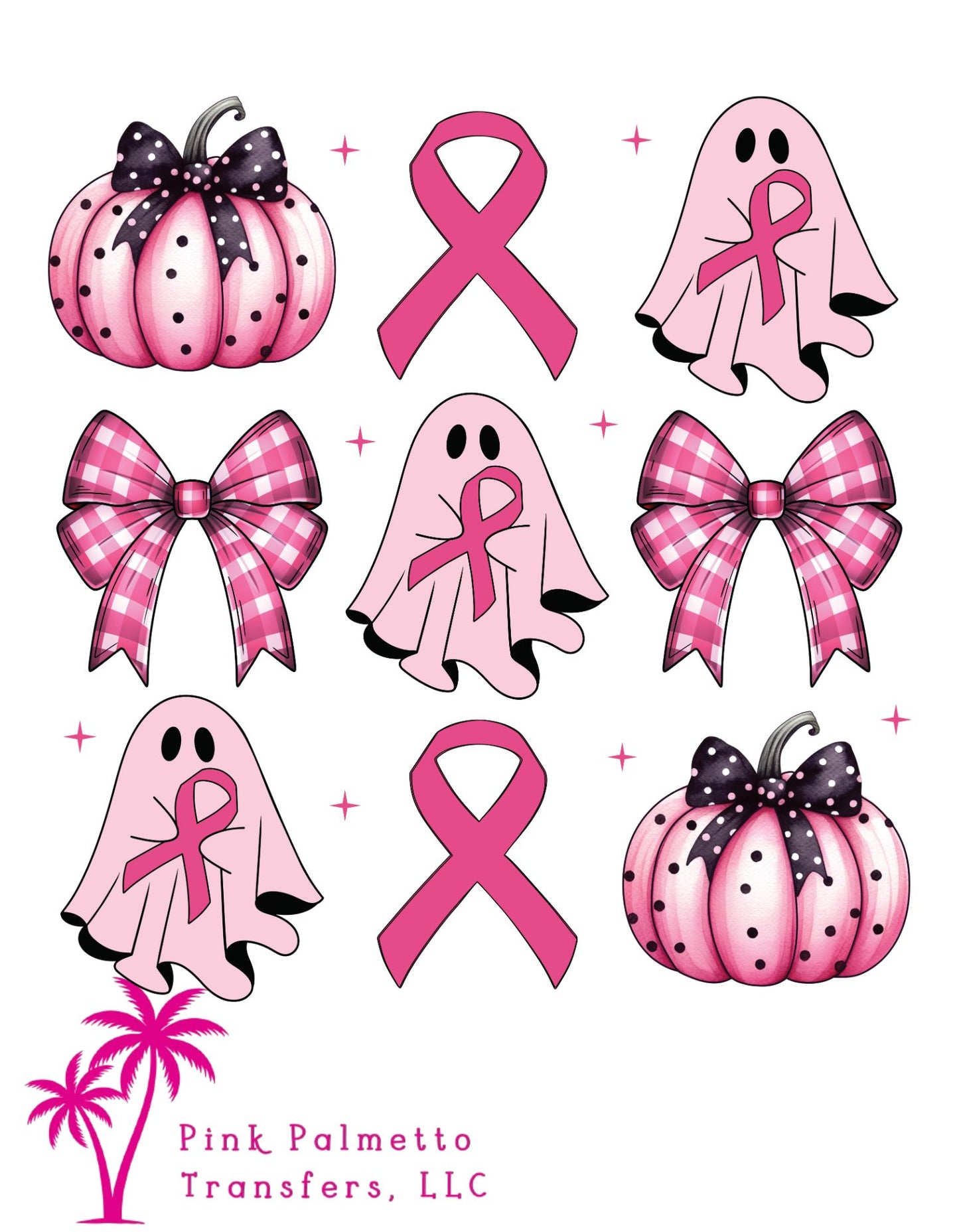 Ghost Breast Cancer 12" DTF Transfer