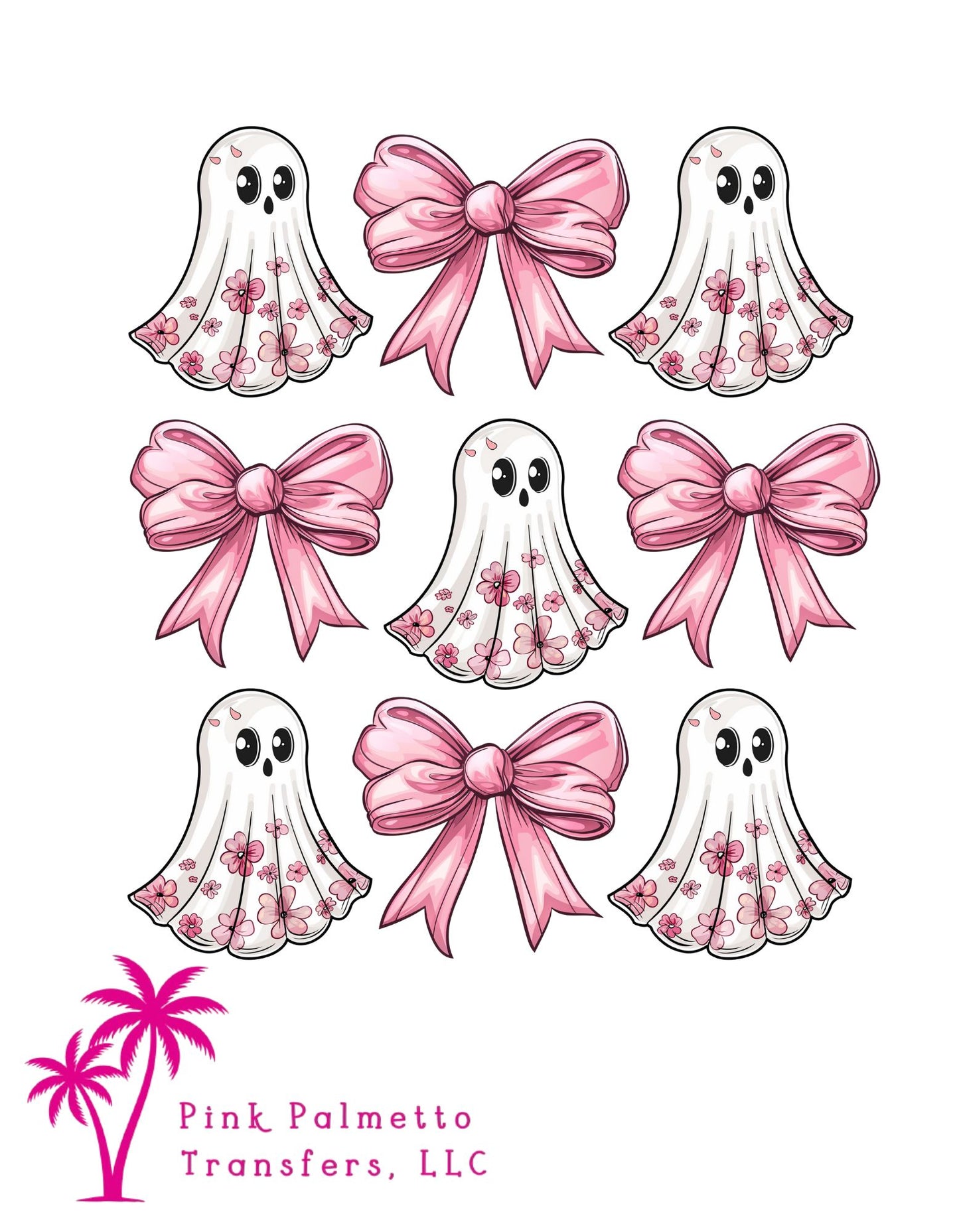 Ghost and Bows 10" DTF Transfer