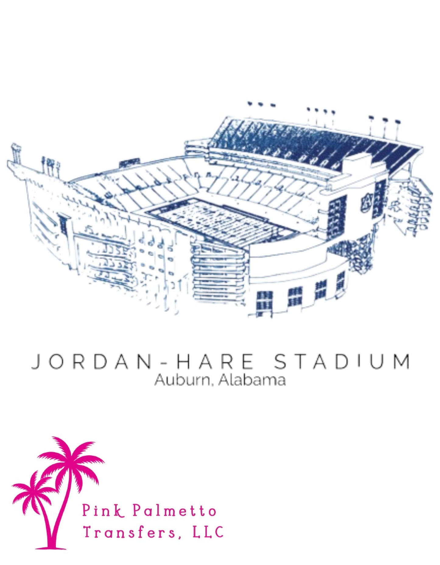 Jordan Hare Stadium DTF Transfer