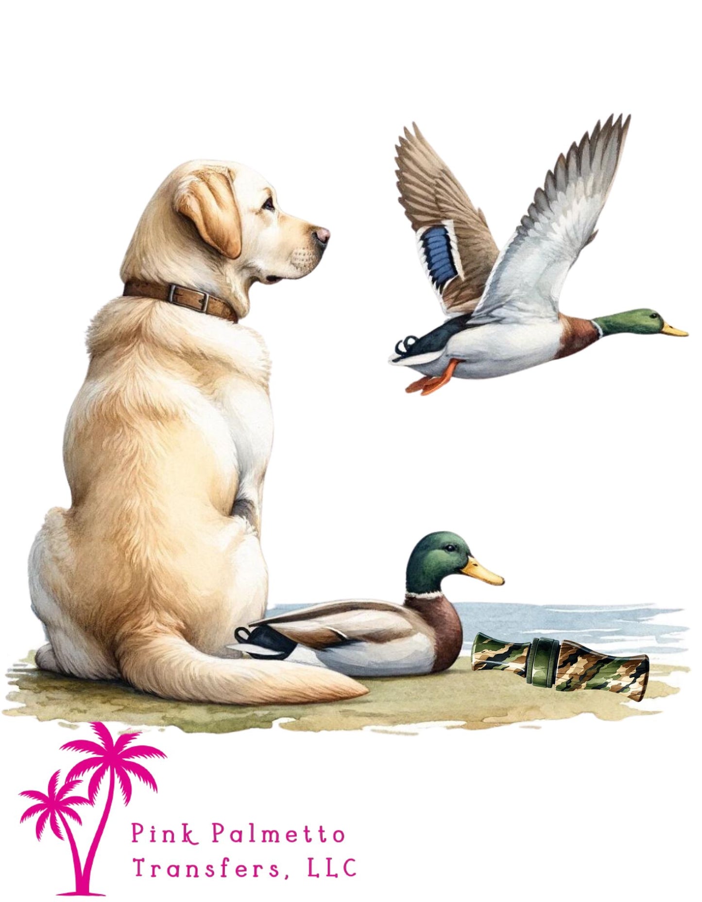 Yellow Lab Hunting 12" DTF Transfer