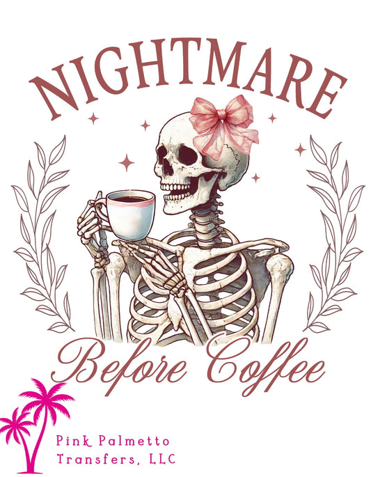 Nightmare Before Coffee 12" DTF Transfer
