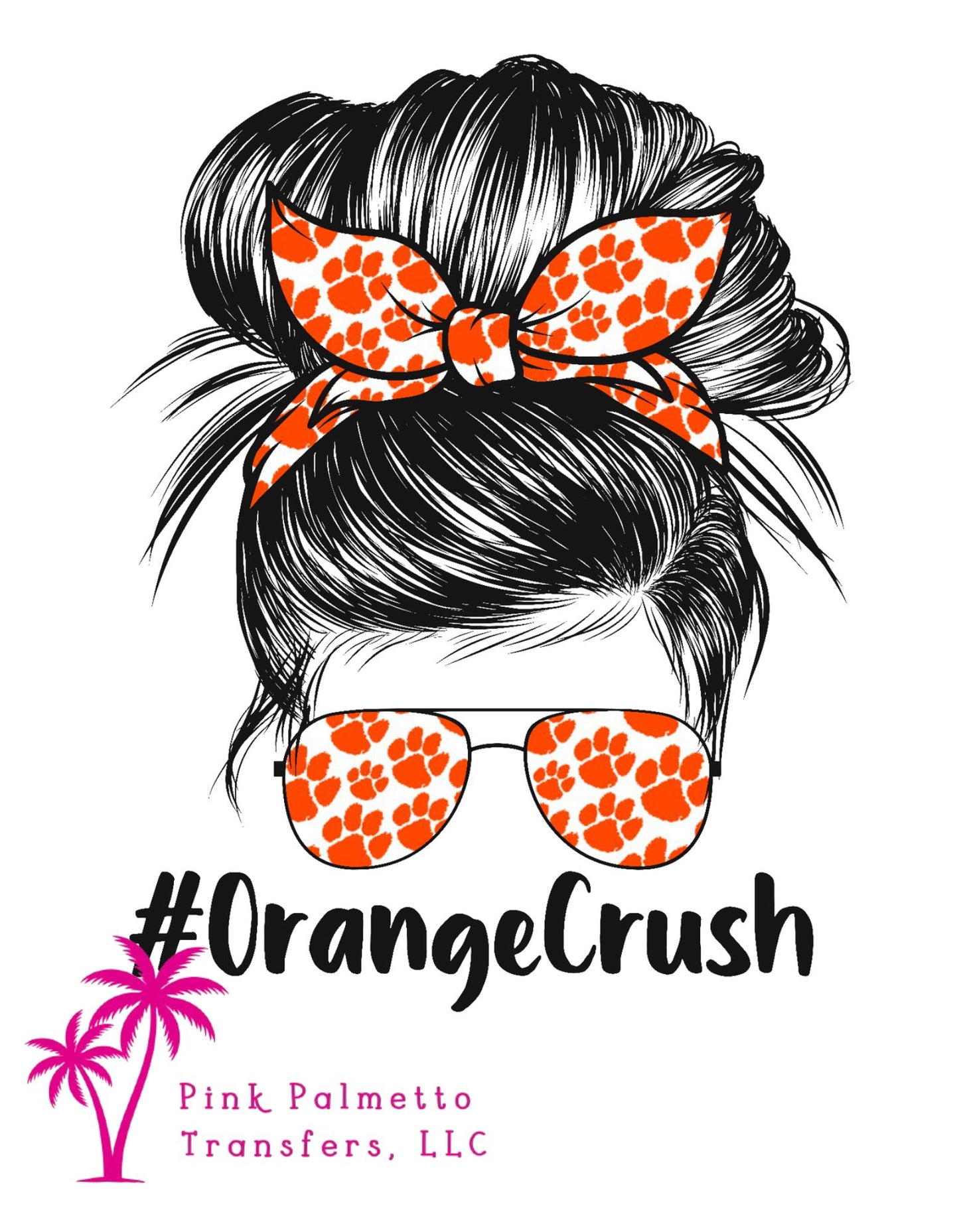 Orange Crush Clemson Tiger 12" DTF Transfer