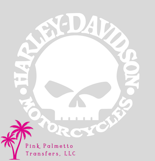 Custom Harley Davidson Skull 12" DTF Transfer