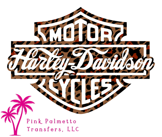 Leopard Harley Davidson 12" DTF Transfer