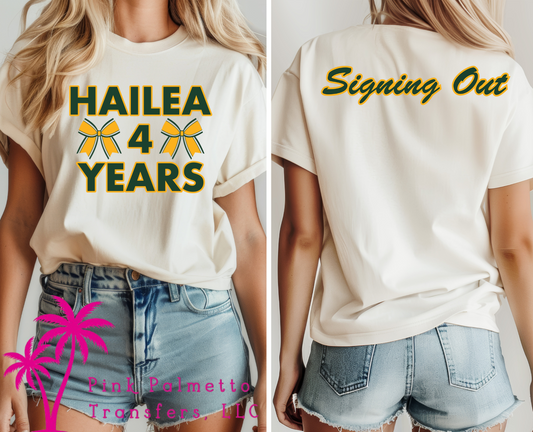 Custom Hailea 4 Years Tshirt