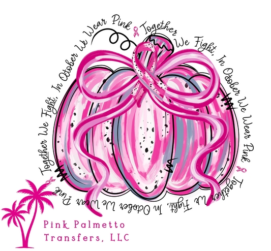 Breast Cancer Pumpkin 10" DTF Transfer