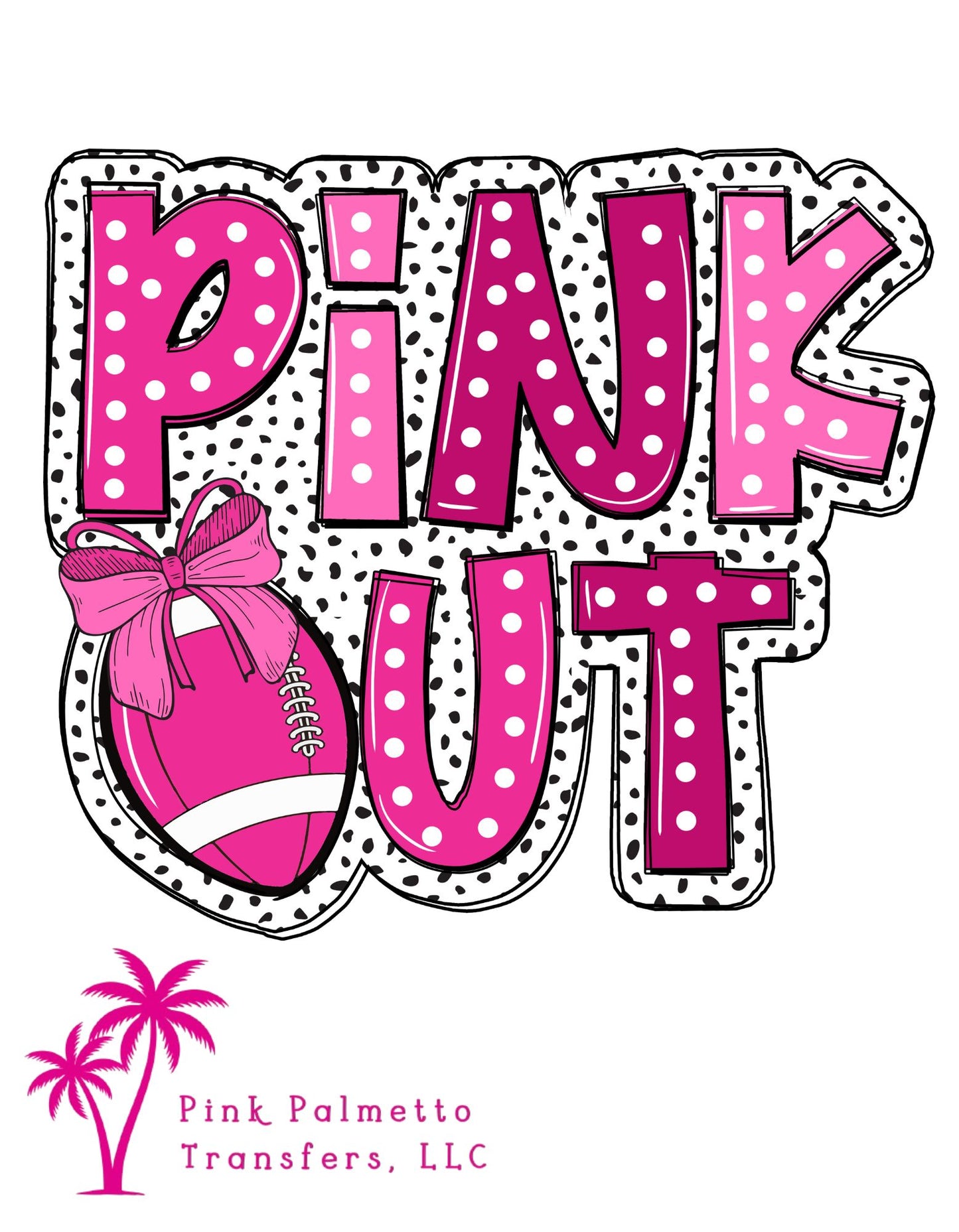 Pink Out Football 12" DTF Transfer