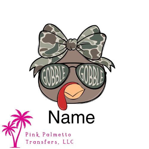 Custom Girl Gobble Name 8.5" DTF Transfer