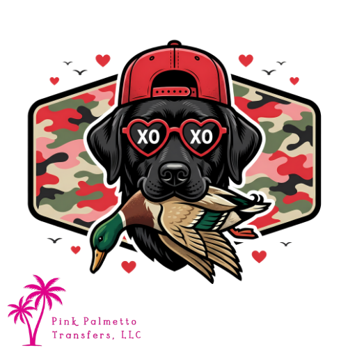 Hunting Valentine Lab 8" DTF Transfer