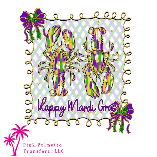 Happy Mardi Gras 10" DTF Transfer