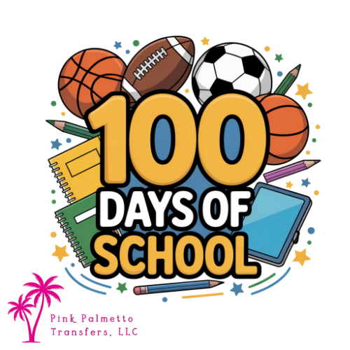 Sports 100 Days of School 8" DTF Transfer