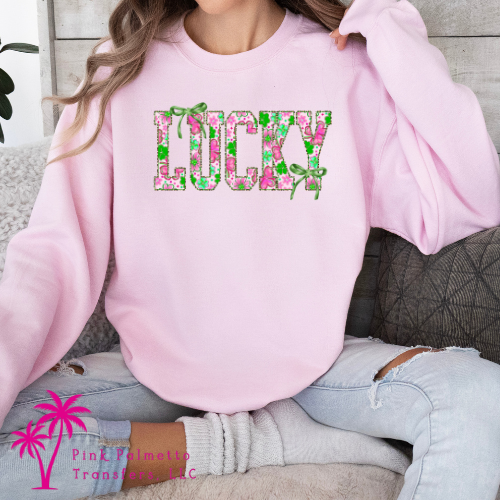 Pink & Green Lucky Sweatshirt