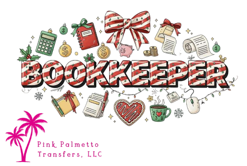 Custom Christmas Bookkeeper 12" DTF Transfer