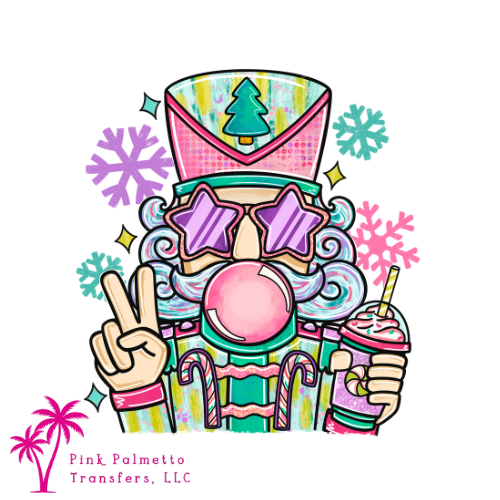 Nutcracker Peace Snowflake 12" DTF Transfer