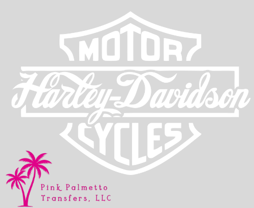 Cursive Harley Davidson 4" DTF Transfer