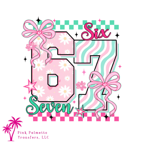 Six Seven Bows 10" DTF Transfer