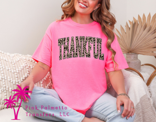 Cheetah Thankful Tshirt