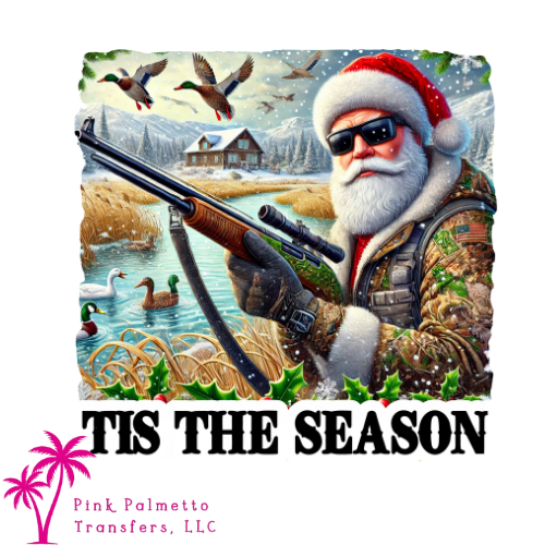 Hunting Santa 10" DTF Transfer