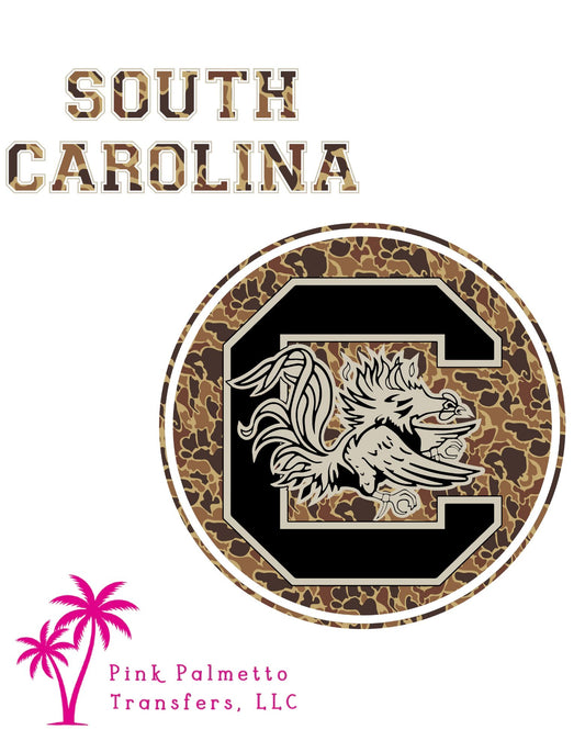 Carolina Camo 12" DTF Transfers