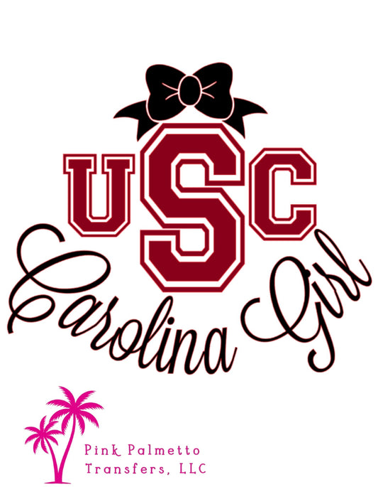 USC Carolina Girl 10" DTF Transfer