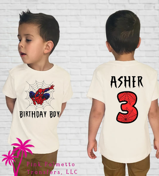 Spiderman Birthday Toddler Shirt