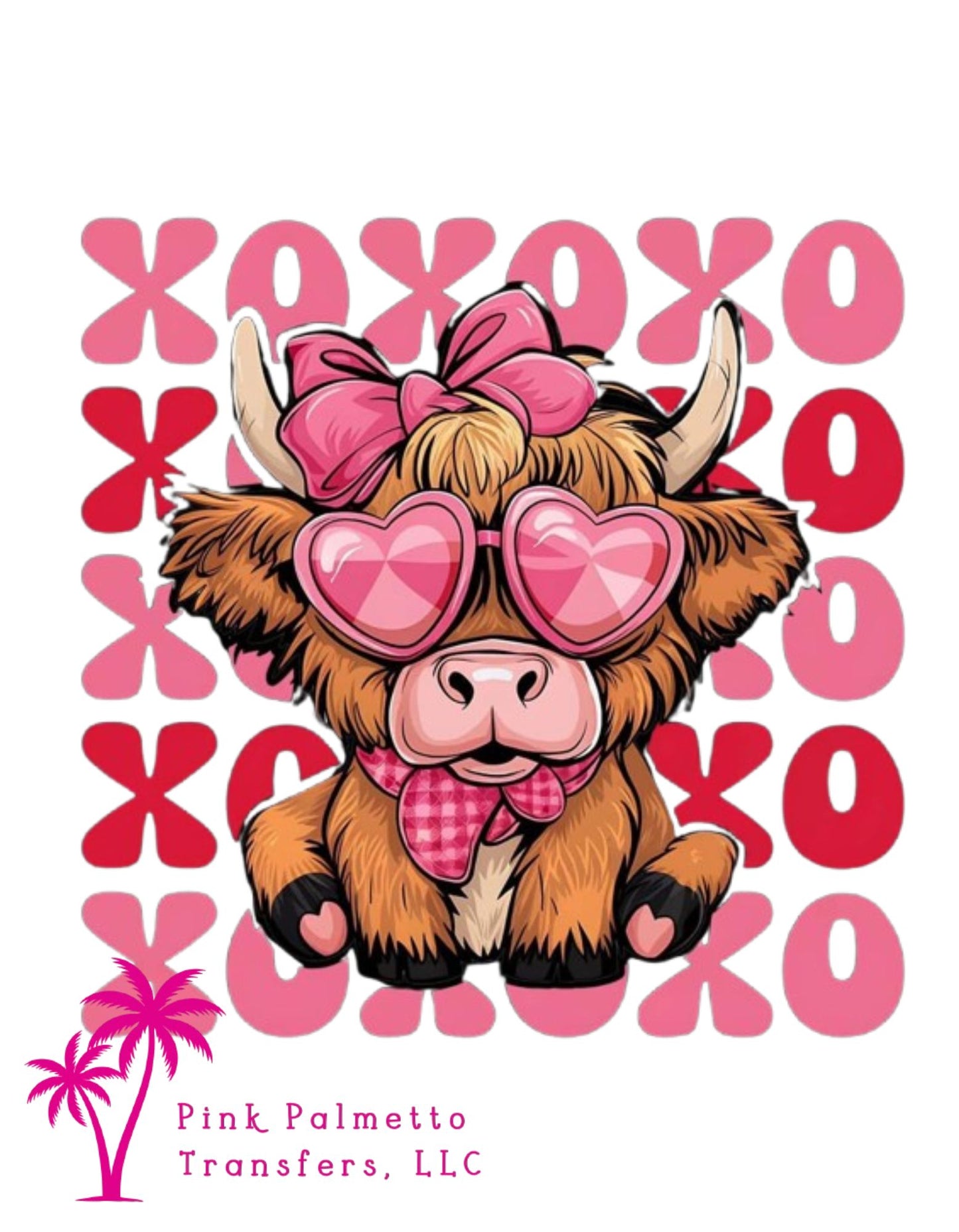 Valentine Cow XOXO 12" DTF Transfer
