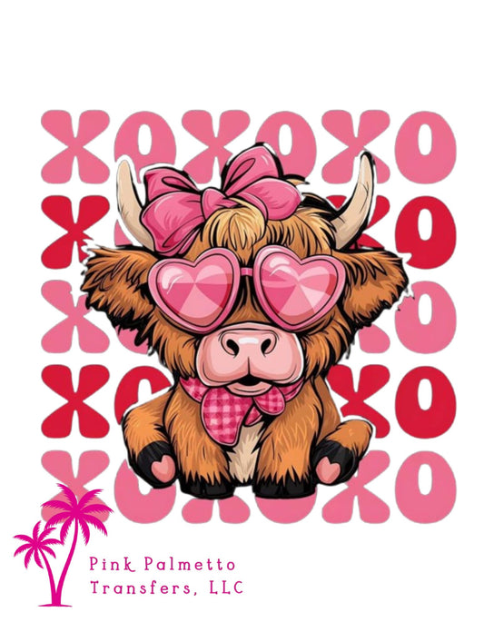 Valentine Cow XOXO 12" DTF Transfer