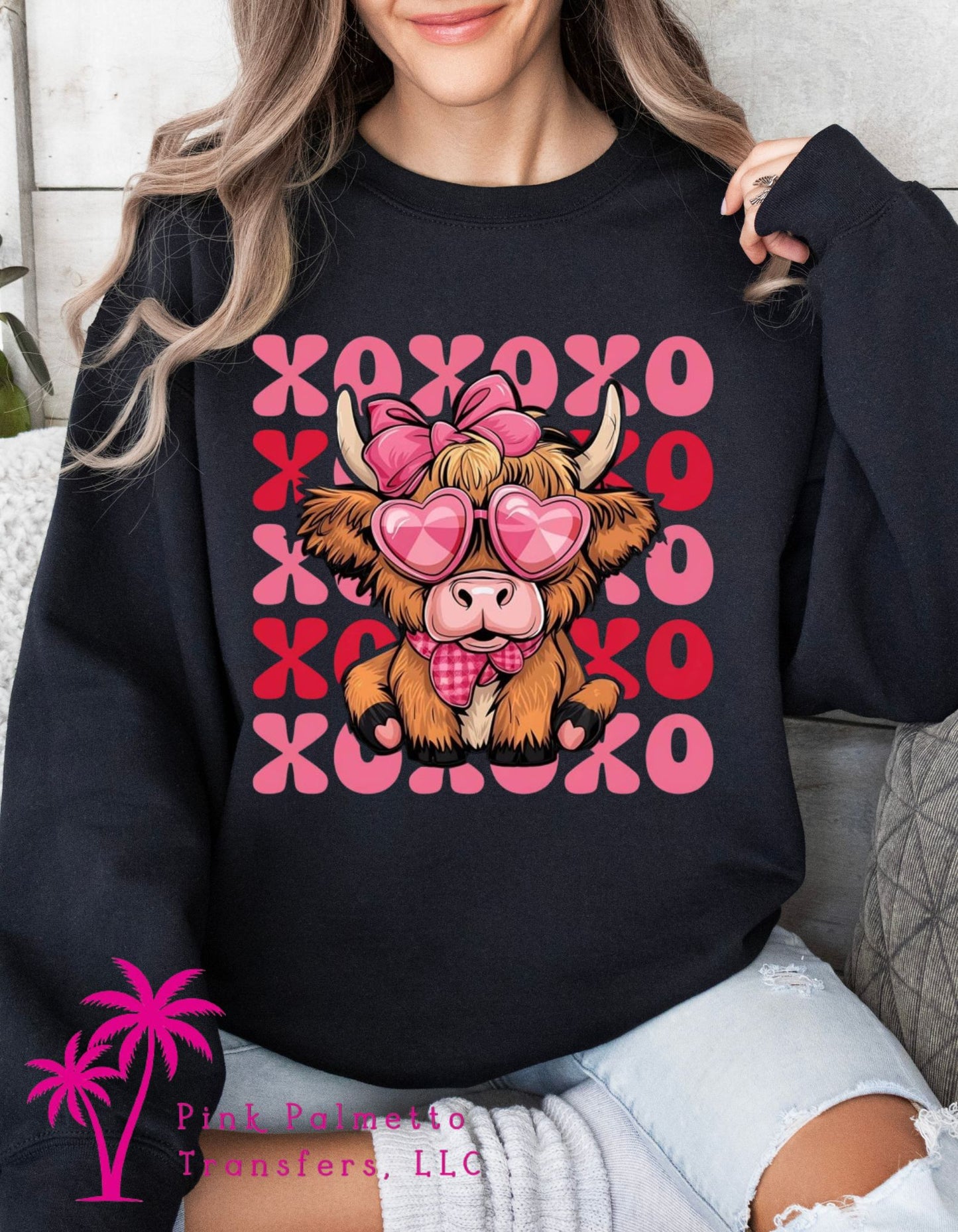 Valentine's Cow XOXO Sweatshirt