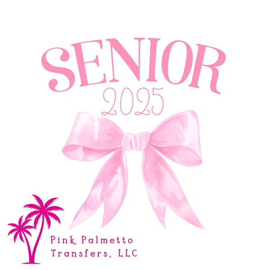 Pink Senior 2025 10" DTF Transfer