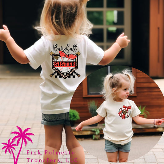 Baseball Sister Youth Short Sleeve Tshirt