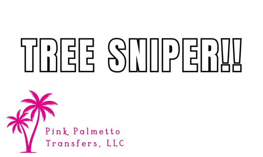 Tree Sniper White 12" DTF Transfer