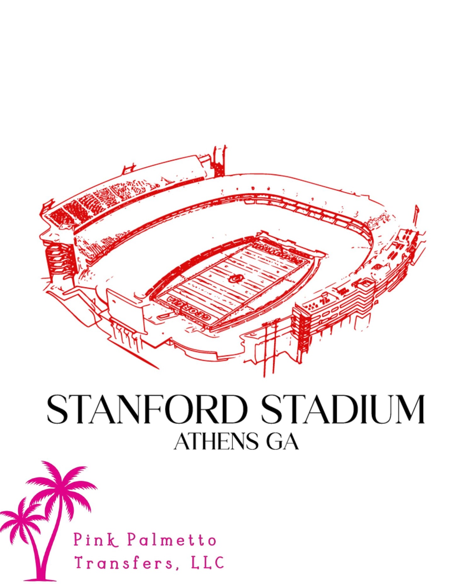 Stanford Stadium 12" DTF Transfer