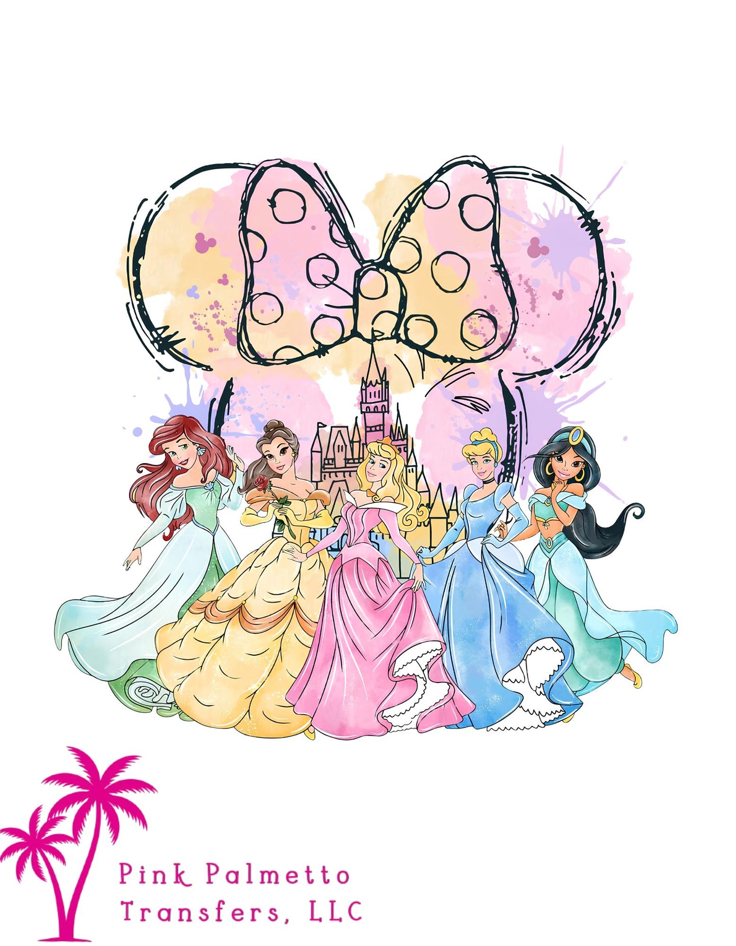 Disney Princess 8" DTF Transfer