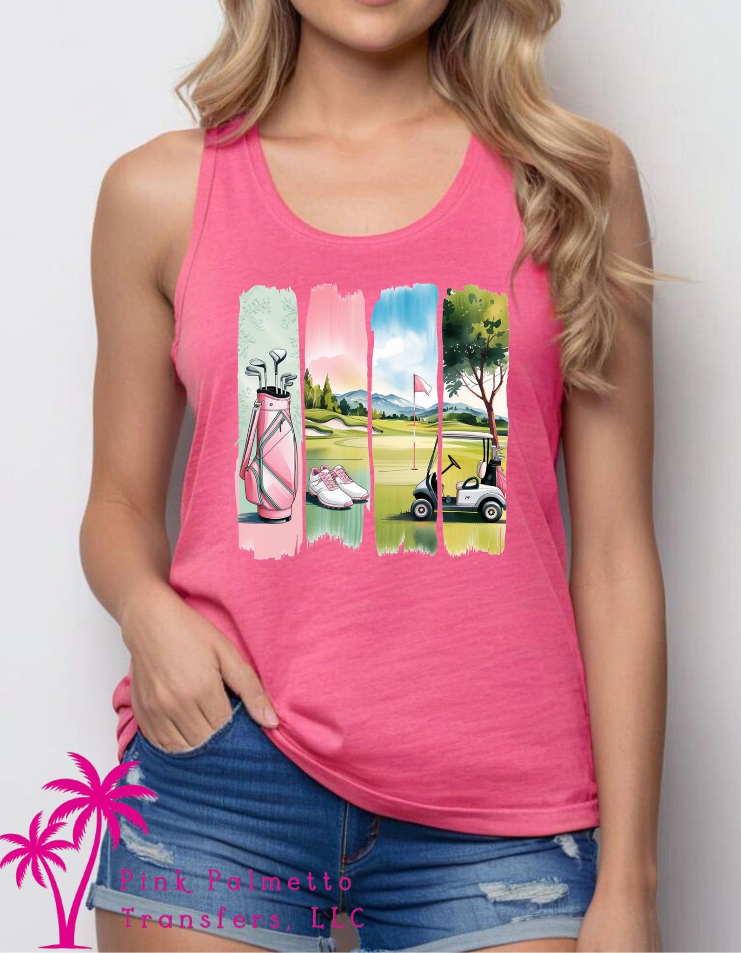 Preppy Golf Racerback Tank