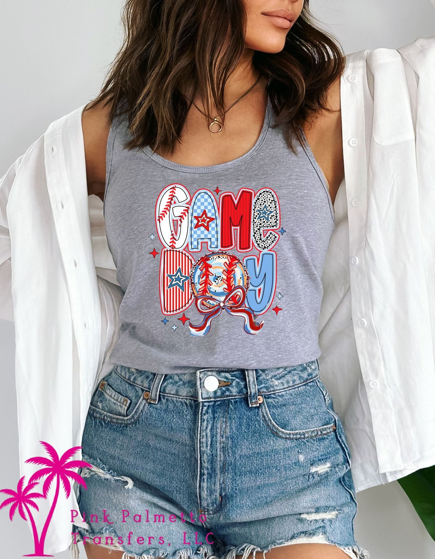 Red/Blue Racerback Tank