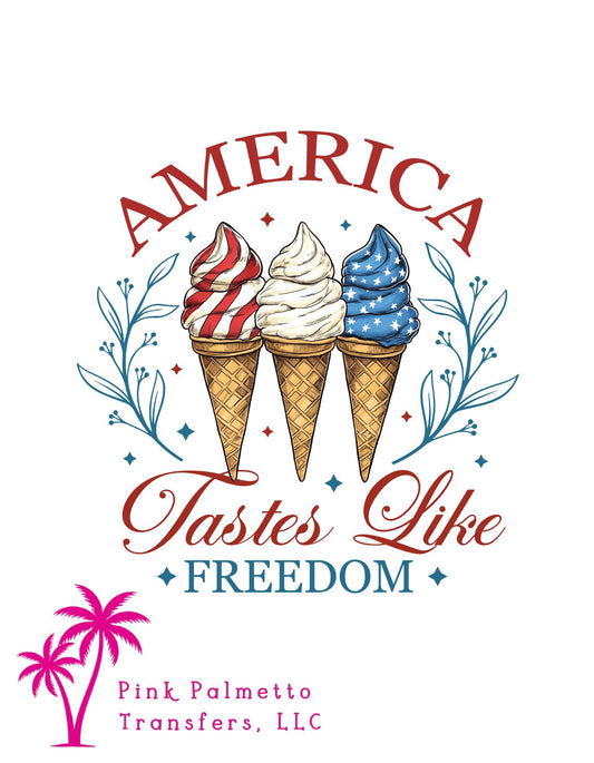 American Tastes Like Freedom 10" DTF Transfer