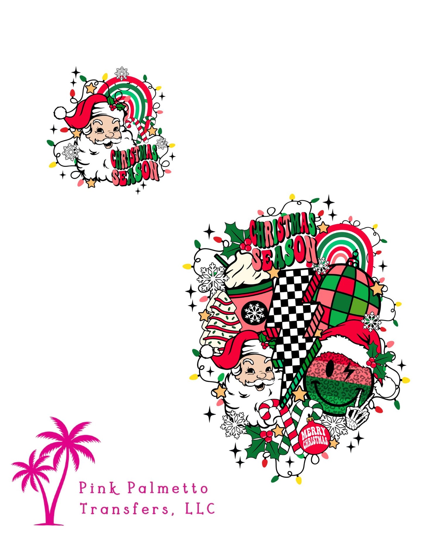 Christmas Season 4" and 12" DTF Transfer