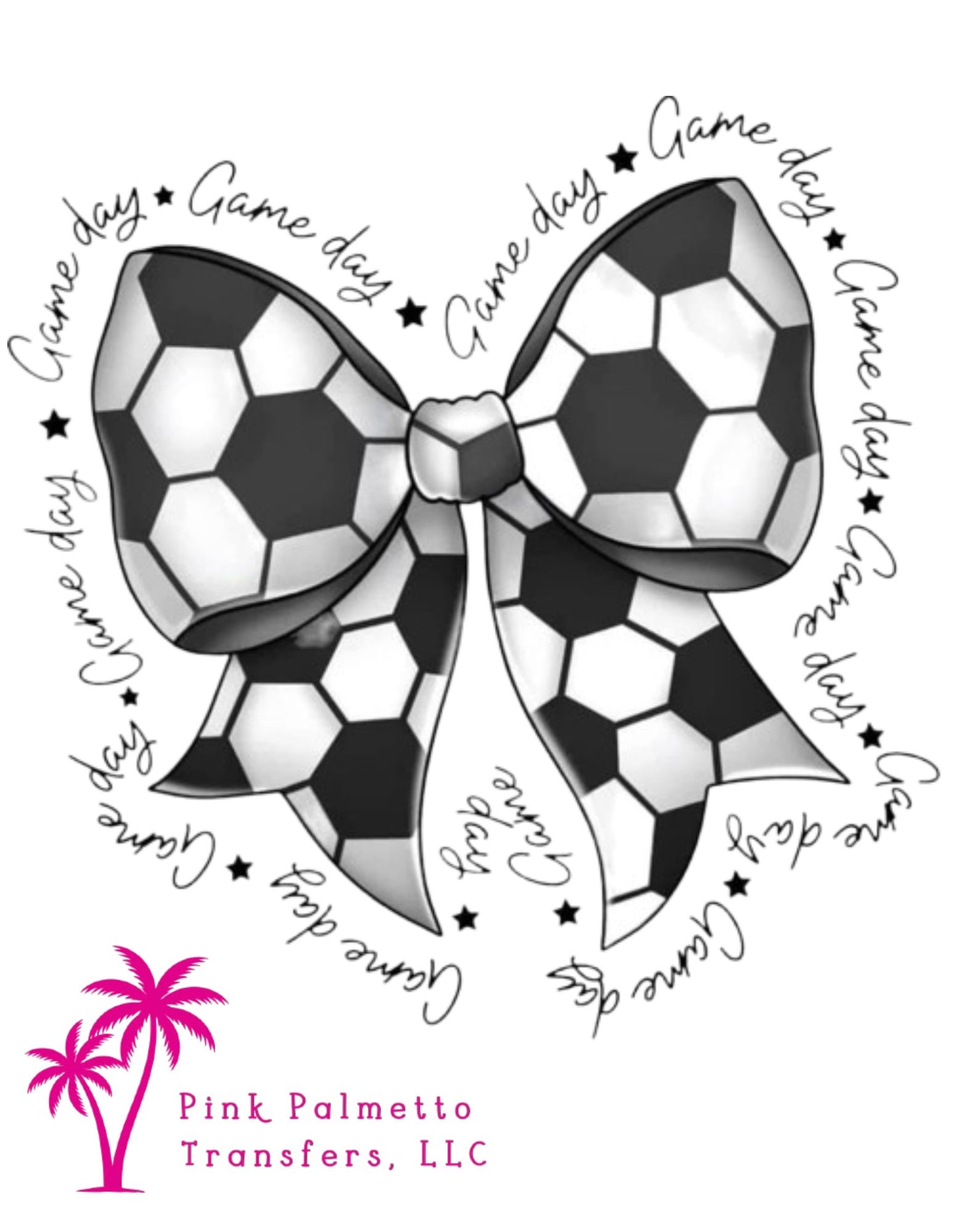 Game Day Soccer Bow 12" DTF Transfer