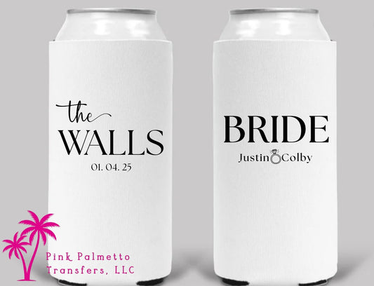 Bride - Walls Custom Tall Wedding Koozie