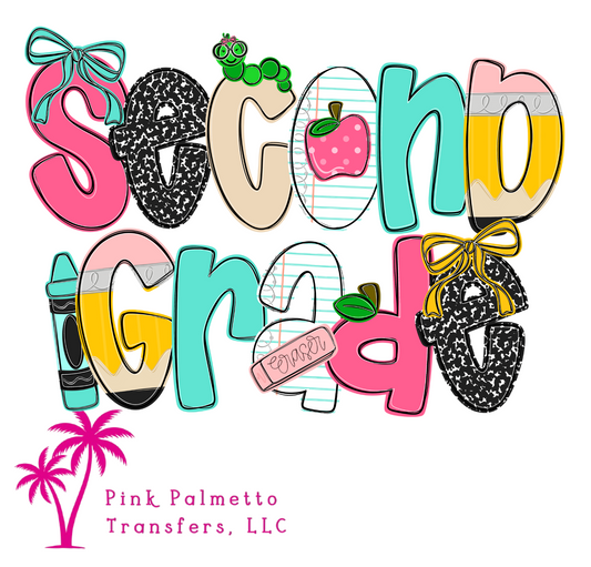 Second Grade Apple 10" DTF Transfer