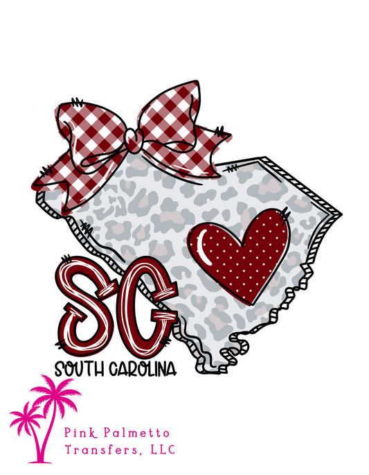 SC Leopard Heart 12" DTF Transfer