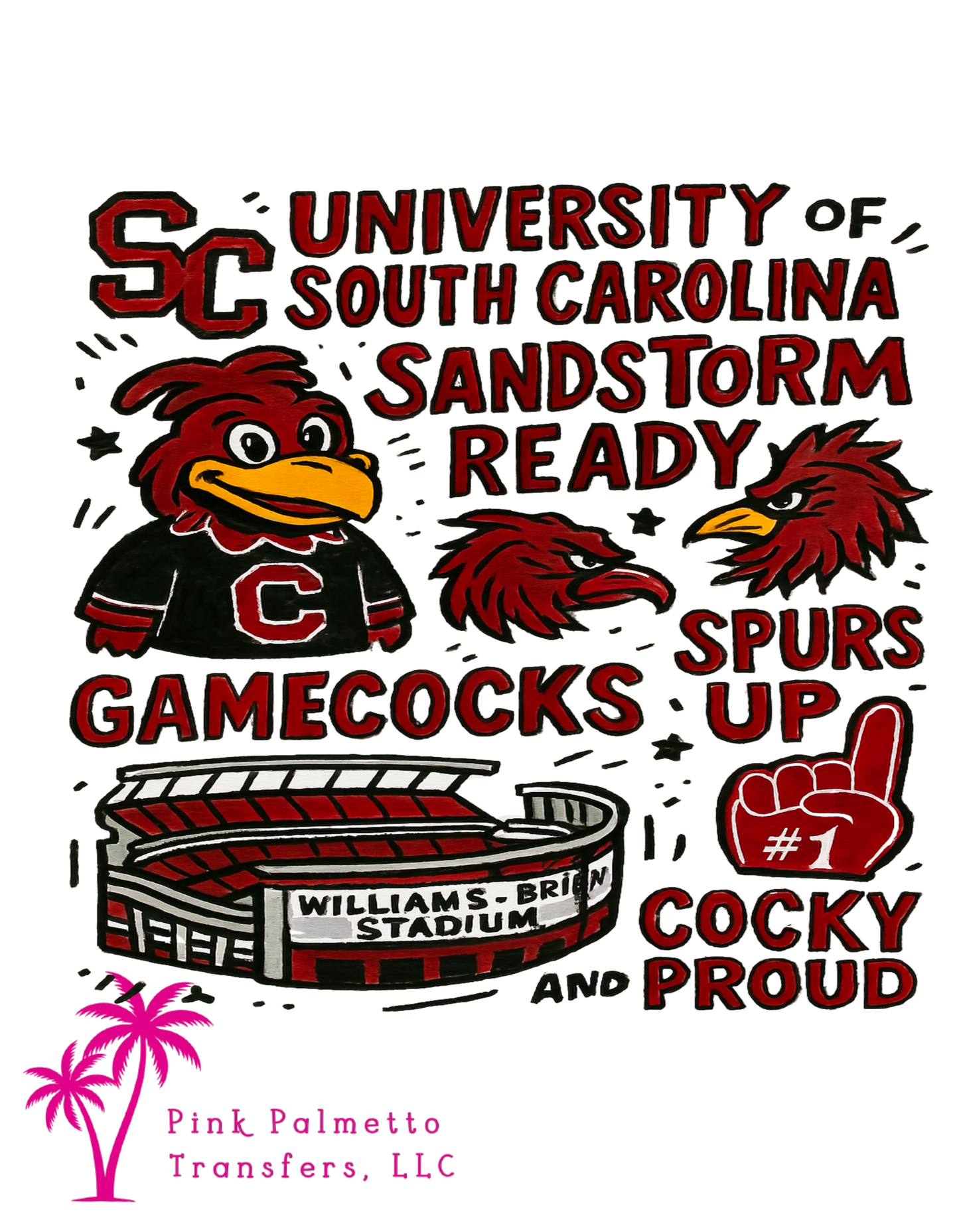 UofSC Words 12" DTF Transfer