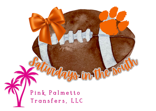 Saturdays in the South Clemson Football 12" DTF Transfer