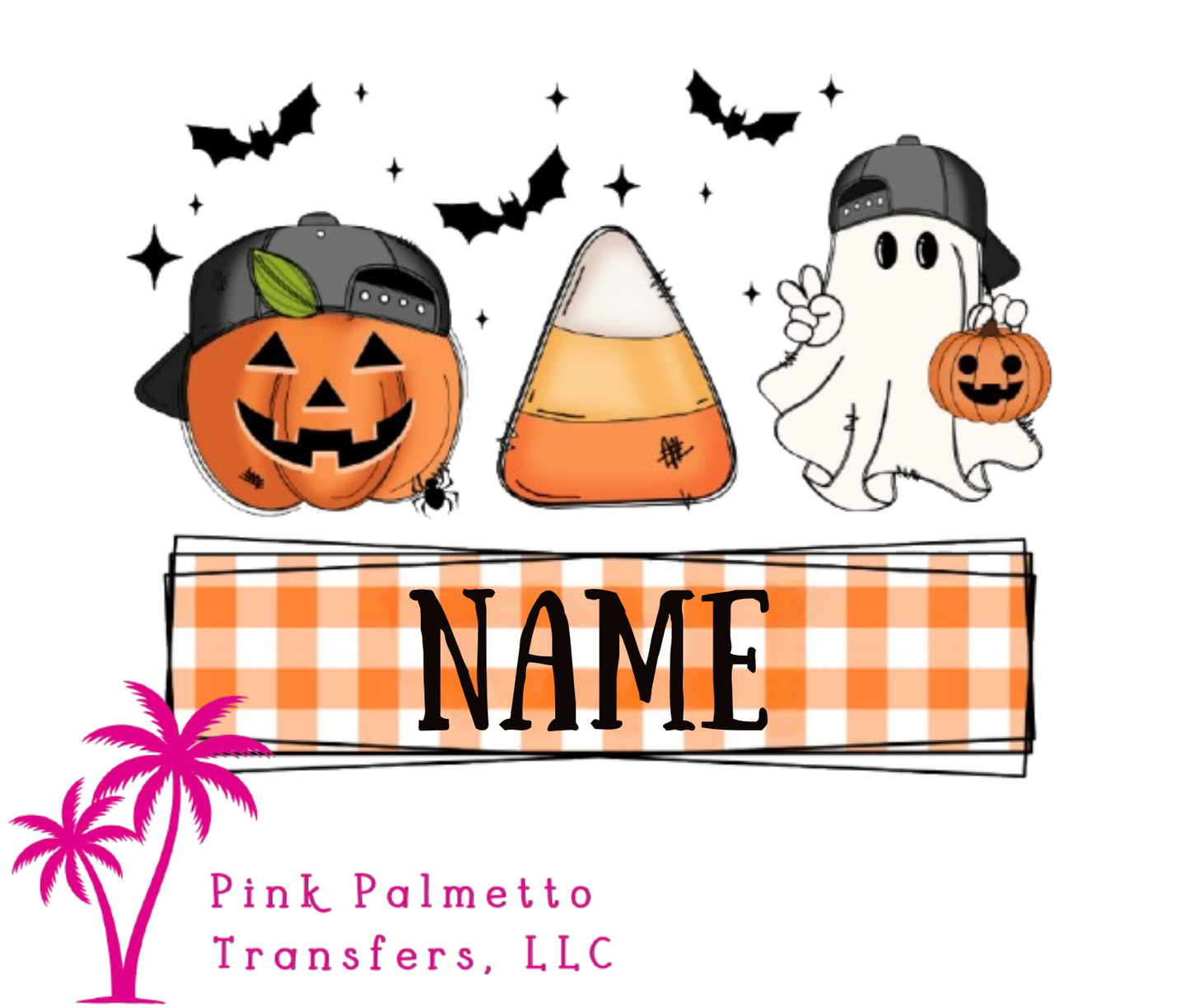 Custom Candy Corn Name 8" DTF Transfer